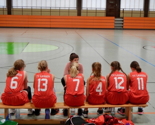 Mit nur 6 Spielerinnen gewinnt die WU14 im Heimspiel gegen die TG Hanau